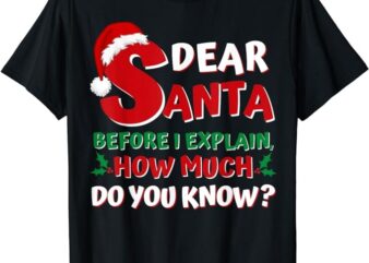 2023 Funny Christmas Shirts Kids Adults Santa I Can Explain T-Shirt