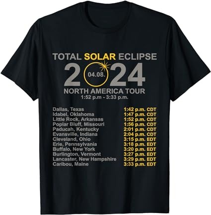 2024 Total Solar Eclipse April 8 Path Of The Eclipse T-Shirt - Buy t ...