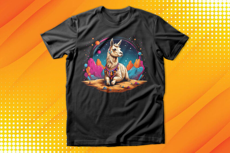 Llama on the Moon T-Shirt