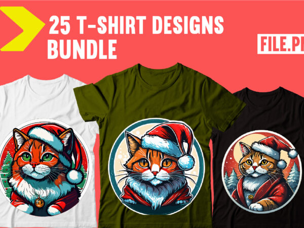 Christmas cat t-shirt bundle,25 designs t-shirt design,cat t shirt after surgery, t-shirt graphics ,cat t shirt amazon,big sell designs