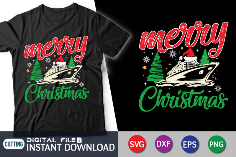 Merry Christmas cruise T-Shirt, family cruise squad svg, family christmas cruise trip 2023 png, matching family cruising shirt, cruise