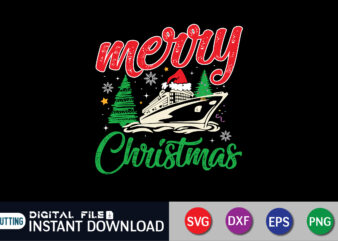 Merry Christmas cruise T-Shirt, family cruise squad svg, family christmas cruise trip 2023 png, matching family cruising shirt, cruise