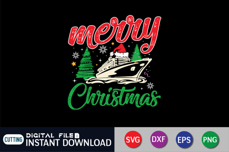 Merry Christmas cruise T-Shirt, family cruise squad svg, family christmas cruise trip 2023 png, matching family cruising shirt, cruise