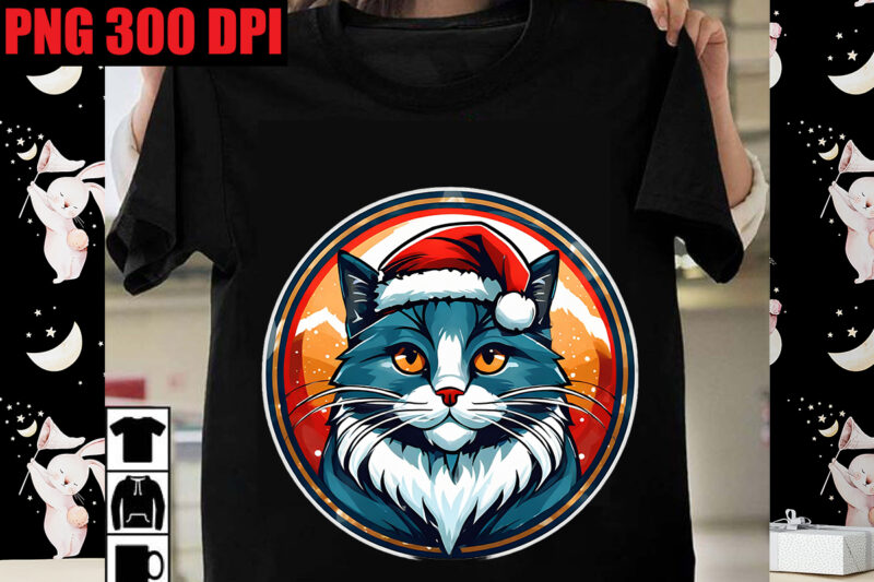Christmas Cat T-shirt Bundle,25 Designs T-shirt Design,Cat t shirt after surgery, t-shirt graphics ,Cat t shirt amazon,Big Sell Designs