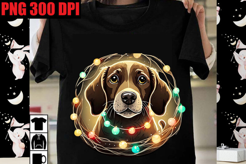 Dog Christmas Lights T-shirt Bundle,21 Designs,On sell Design, Big Sell Design,Corgi T-shirt Design,Dog,Mega,SVG,,T-shrt,Bundle