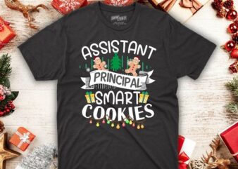 Assistant Principal Of Smart Cookies Gingerbread Christmas T-Shirt design vector, cookies, christmas, assistant, principal, smart, gingerbre