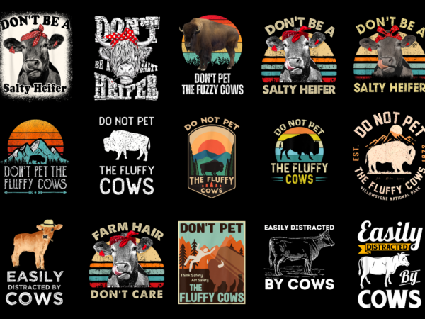 15 cows shirt designs bundle for commercial use part 3, cows t-shirt, cows png file, cows digital file, cows gift, cows download, cows desig
