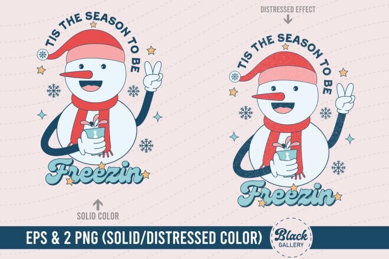 Winter Snowman Sublimation PNG & EPS