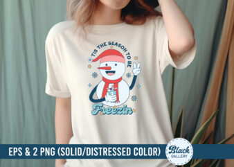 Winter Snowman Sublimation PNG & EPS t shirt design for sale