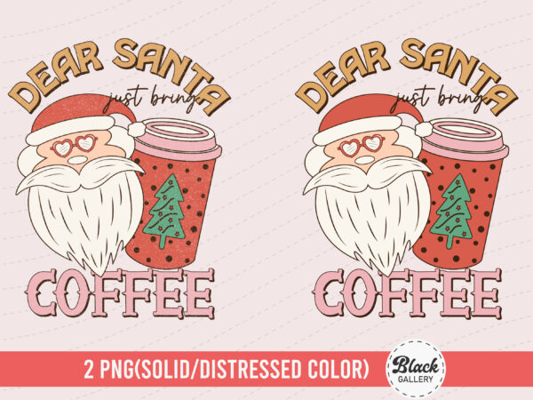 Retro christmas coffee quote png & eps t shirt design online