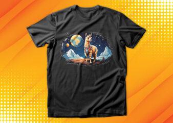 Llama on the Moon T-Shirt