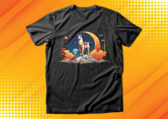 Llama on the Moon T-Shirt