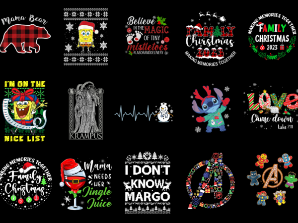 15 christmas shirt designs bundle for commercial use part 32, christmas t-shirt, christmas png file, christmas digital file, christmas gift,