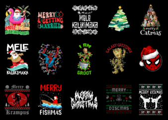 15 Christmas Shirt Designs Bundle For Commercial Use Part 33, Christmas T-shirt, Christmas png file, Christmas digital file, Christmas gift,