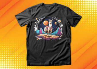 Llama on the Moon T-Shirt