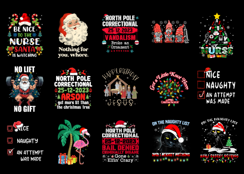 15 Christmas Shirt Designs Bundle For Commercial Use Part 35, Christmas T-shirt, Christmas png file, Christmas digital file, Christmas gift,