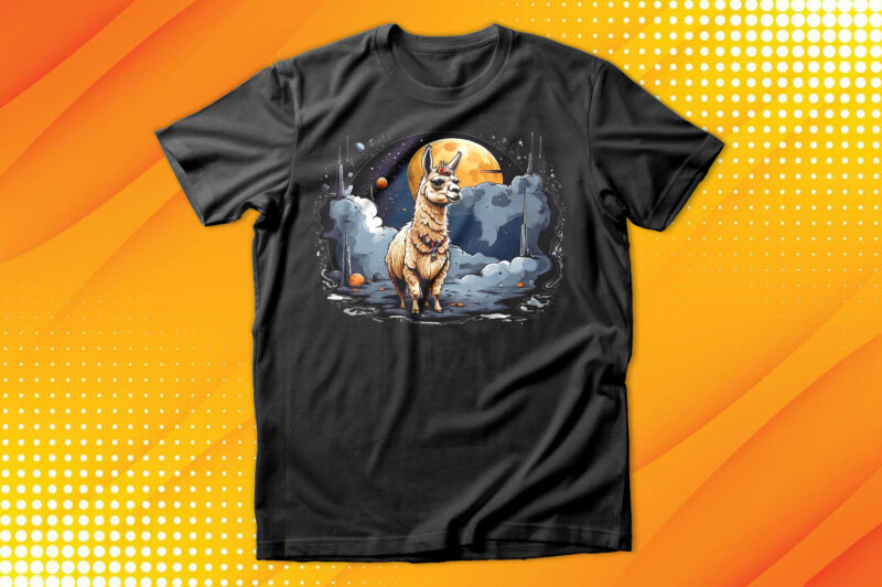 Llama on the Moon T-Shirt