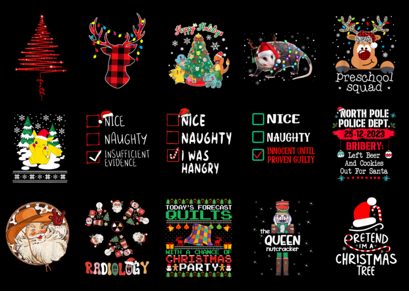 15 Christmas Shirt Designs Bundle For Commercial Use Part 37, Christmas T-shirt, Christmas png file, Christmas digital file, Christmas gift,