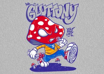 mr gluttony t shirt designs for sale