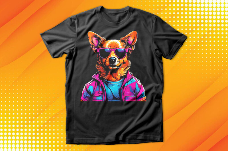 Cute Dog with sunglasses T-Shirt