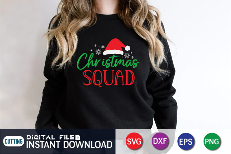 Christmas Squad Svg, Christmas Svg, Merry Christmas Svg, Santa Claus Svg, Kids Christmas Svg, Snowman Svg, Christmas Shirt Svg, Holiday Gift