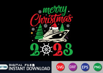 Merry Christmas 2023 cruise ship svg, cruise shirts svg, family christmas cruise shirt svg, xmas gifts, files cricut, svg t shirt vector