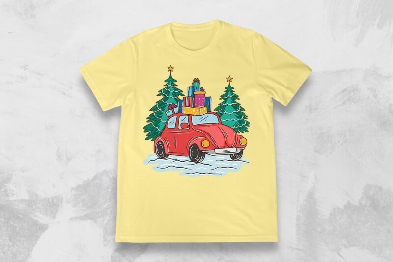 Christmas Vintage Truck T-shirt Designs Bundle, Christmas T shirt design, Christmas Sublimation Bundle