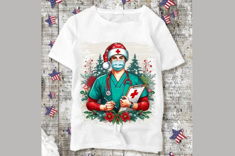 Christmas Nurse PNG Sublimation Bundle