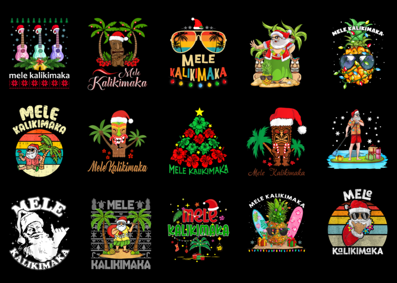 15 Mele Kalikimaka Shirt Designs Bundle For Commercial Use Part 4, Mele Kalikimaka T-shirt, Mele Kalikimaka png file, Mele Kalikimaka digita