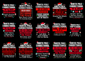 15 North Pole Correctional Shirt Designs Bundle For Commercial Use Part 4, North Pole Correctional T-shirt, North Pole Correctional png file