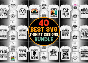 40 SVG T-Shirt Design Bundle