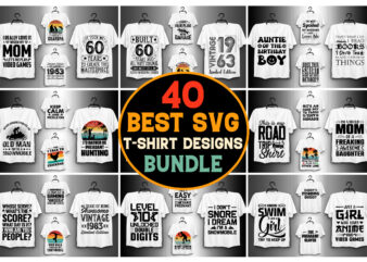 40 SVG T-Shirt Design Bundle