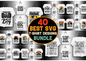 40 SVG T-Shirt Design Bundle