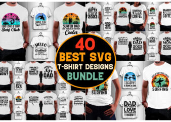 40 best selling svg t-shirt design bundle