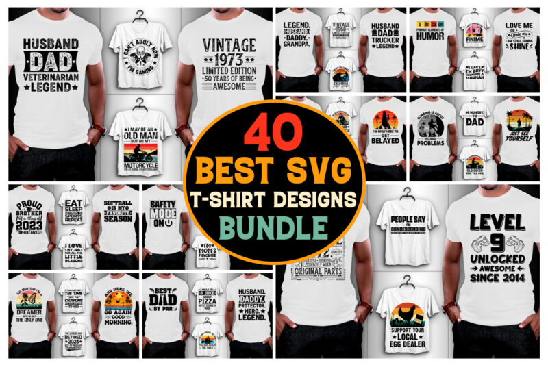 40 SVG T-Shirt Design Bundle,Svg t-shirt,Svg t-shirt design,Svg t shirt,Black t shirt svg,Cute t shirt svg,Cricut t shirt svg,T shirt svg de