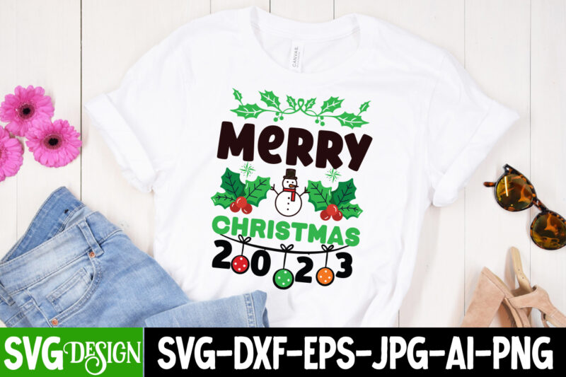 Merry Christmas 2023 T-Shirt Design, Merry Christmas 2023 Vector t-Shirt Design, Christmas T-Shirt Design, Merry Christmas 2023 SVG Design