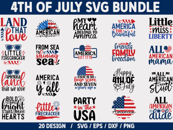 4th of july svg bundle