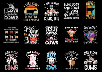 15 Cows Shirt Designs Bundle For Commercial Use Part 5, Cows T-shirt, Cows png file, Cows digital file, Cows gift, Cows download, Cows desig