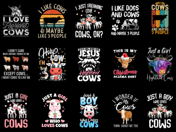 15 cows shirt designs bundle for commercial use part 5, cows t-shirt, cows png file, cows digital file, cows gift, cows download, cows desig
