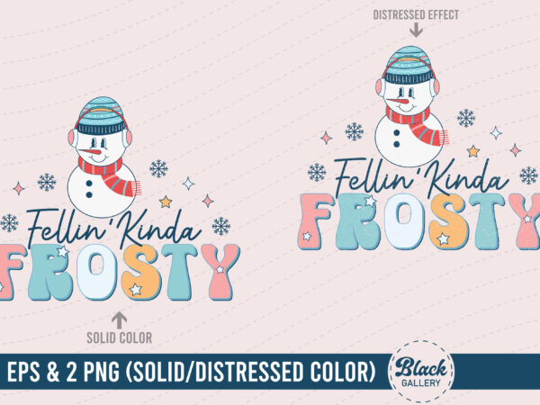 Winter snowman sublimation png & eps t shirt design for sale