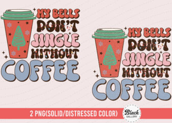 Retro Christmas Coffee PNG & EPS t shirt design online