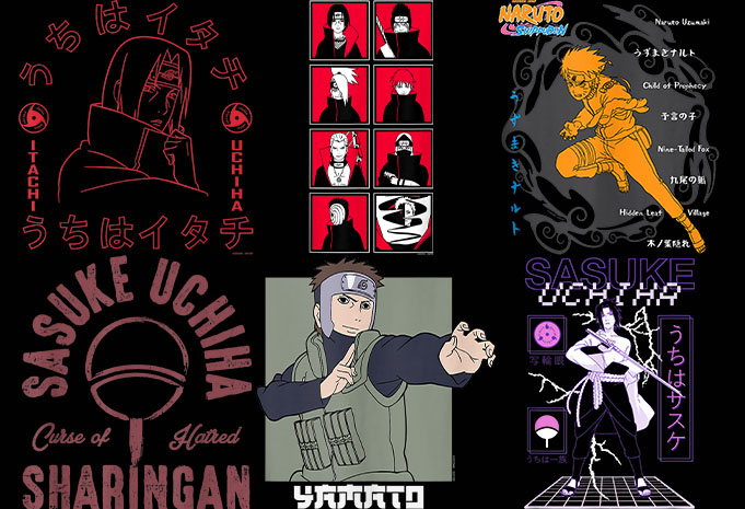 Best selling 269 design anime bundles mix tshirt designs Editable