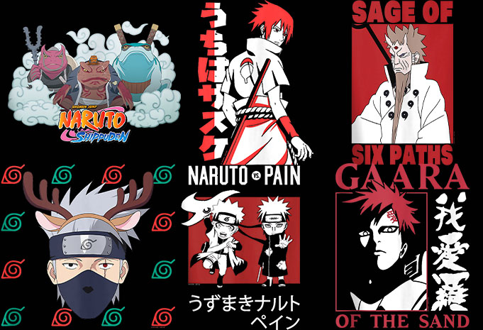 Best selling 269 design anime bundles mix tshirt designs Editable