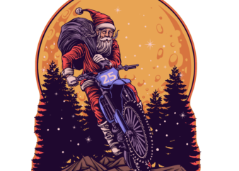 Santa Trail t shirt template vector