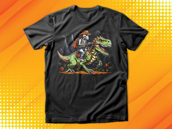 Skeleton drive dinosaurs t-shirt