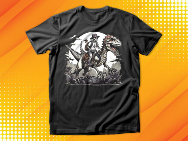 Skeleton drive dinosaurs t-shirt