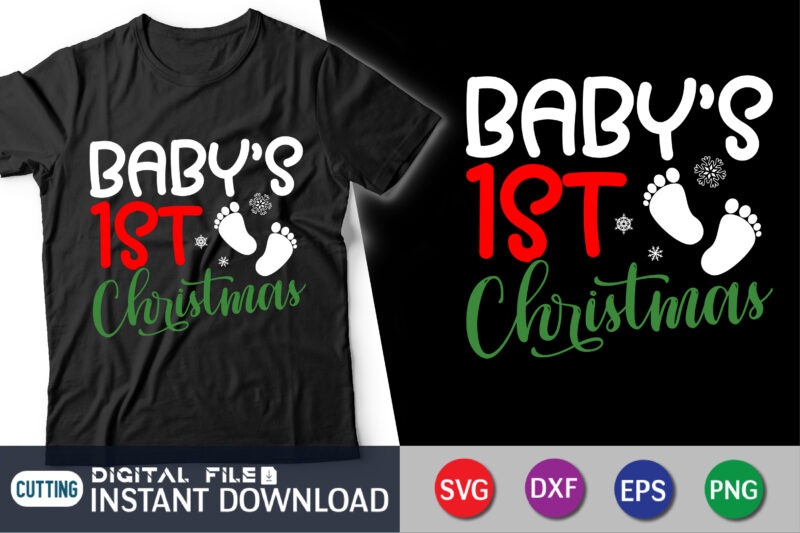 Baby’s First Christmas T-Shirt for sale