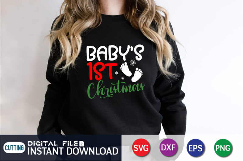 Baby’s First Christmas T-Shirt for sale