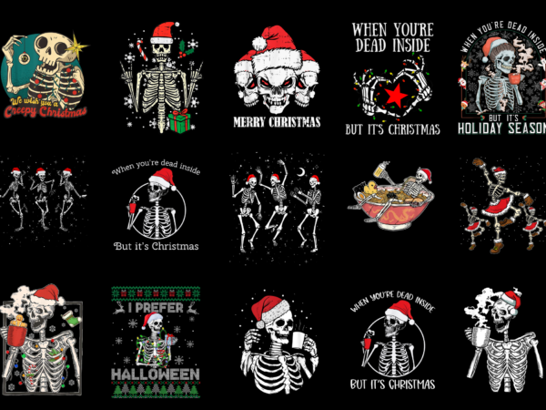 15 skeleton christmas shirt designs bundle for commercial use part 6, skeleton christmas t-shirt, skeleton christmas png file, skeleton chri