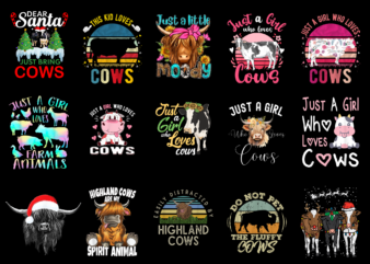 15 Cows Shirt Designs Bundle For Commercial Use Part 6, Cows T-shirt, Cows png file, Cows digital file, Cows gift, Cows download, Cows desig